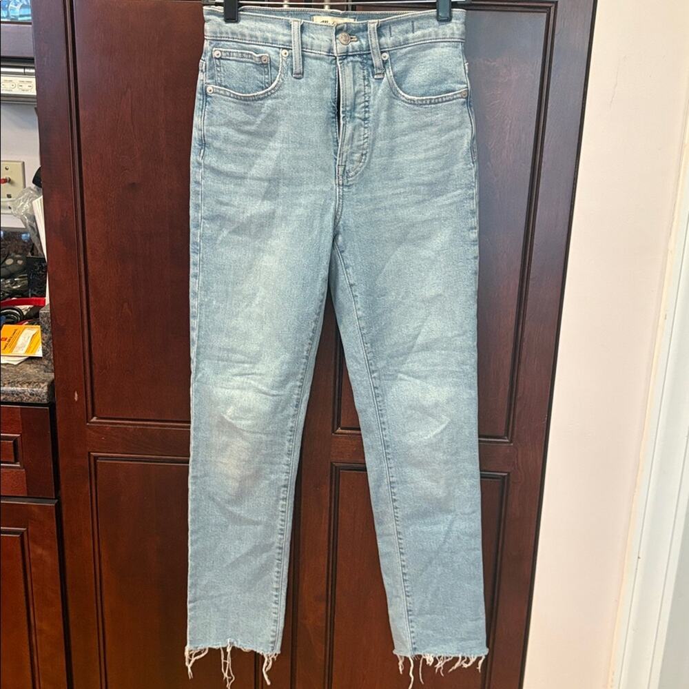 Madewell Perfect Vintage Jean Raw Hem Distressed Size 24